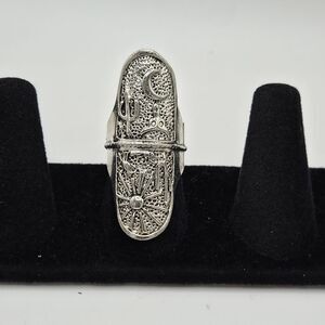 Vintage Silver Totem Sheild Ring SOUTHWEST SUNRISE Sunset